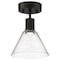 Access Lighting Port Nine Martini, Martini LED SemiFlush, Matte Black Finish, Seeded Glass 63146LEDD-MBL/SDG - alternate 1
